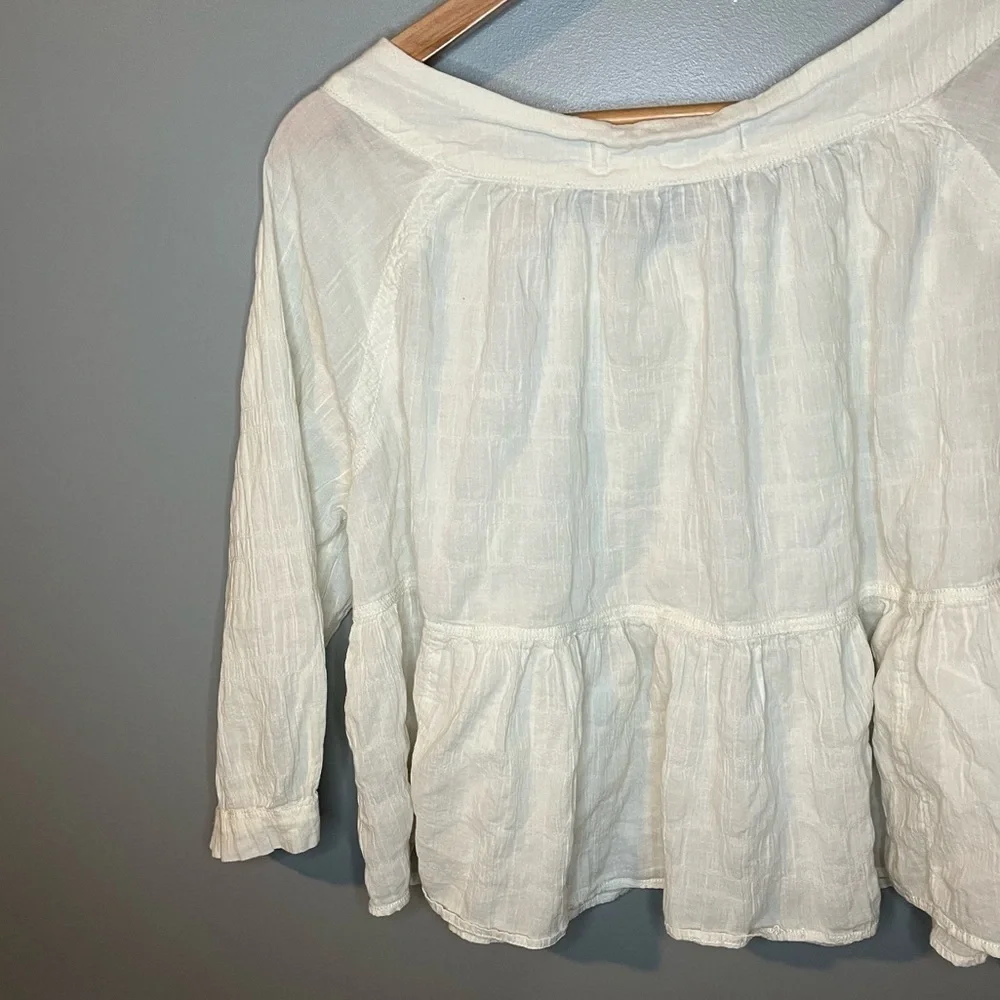 Free People x We The Free Sea To Shore Blouse Ivory - Romantic Cottagecore
